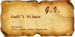 Gaál Vilmos névjegykártya