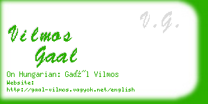 vilmos gaal business card